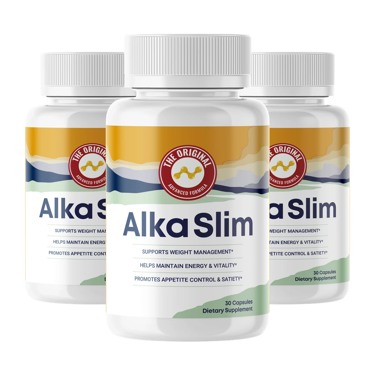 AlkaSlim capsule bottles, as shown on its marketing sites